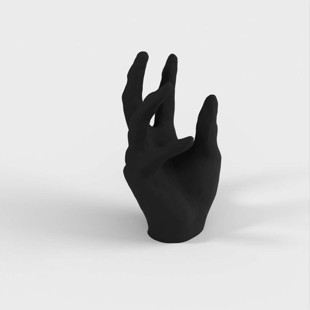3D naskenovaný držák na iPhone ve tvaru ruky