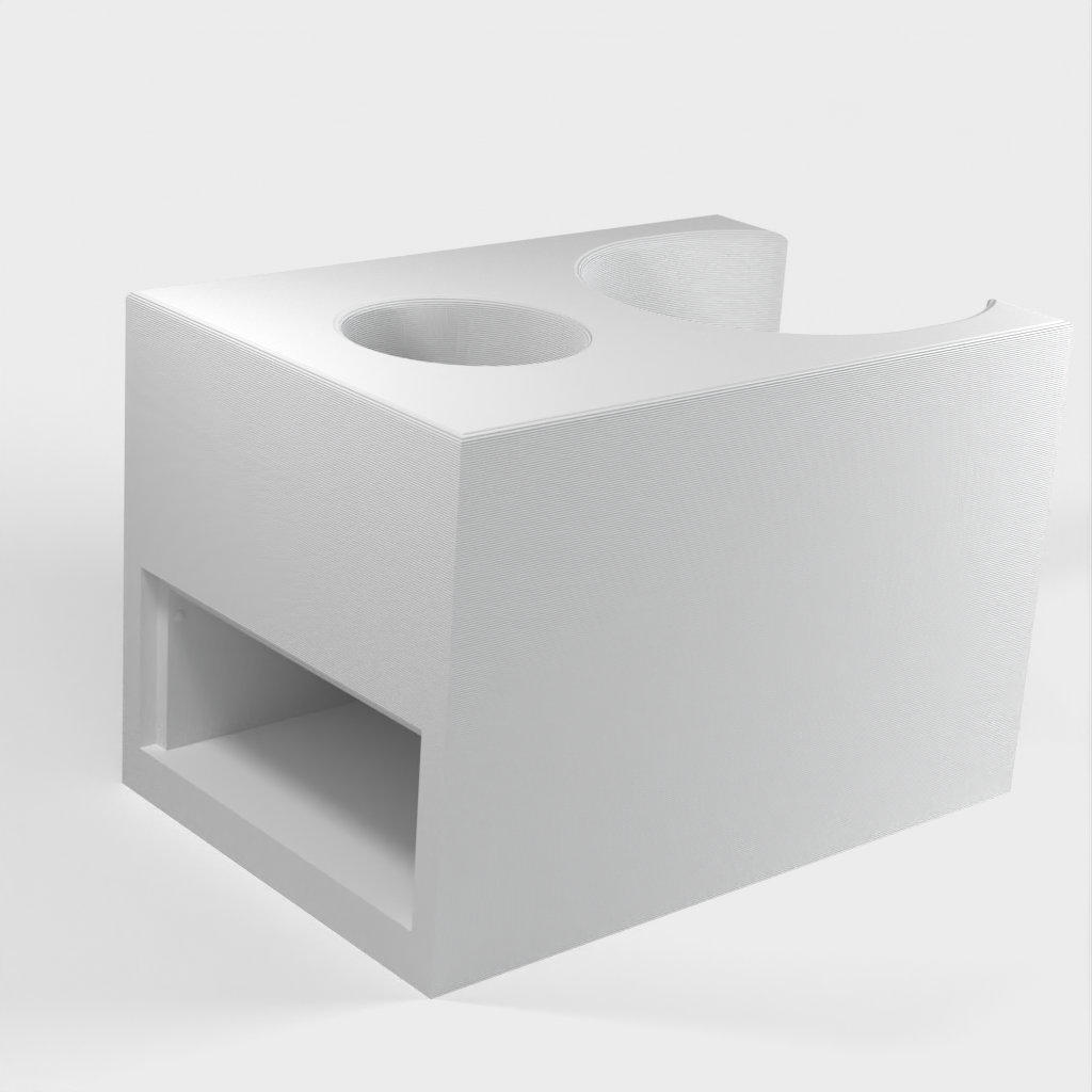 Designový koupelnový organizér se zásuvkou a bočním prostorem pro vatové tampony