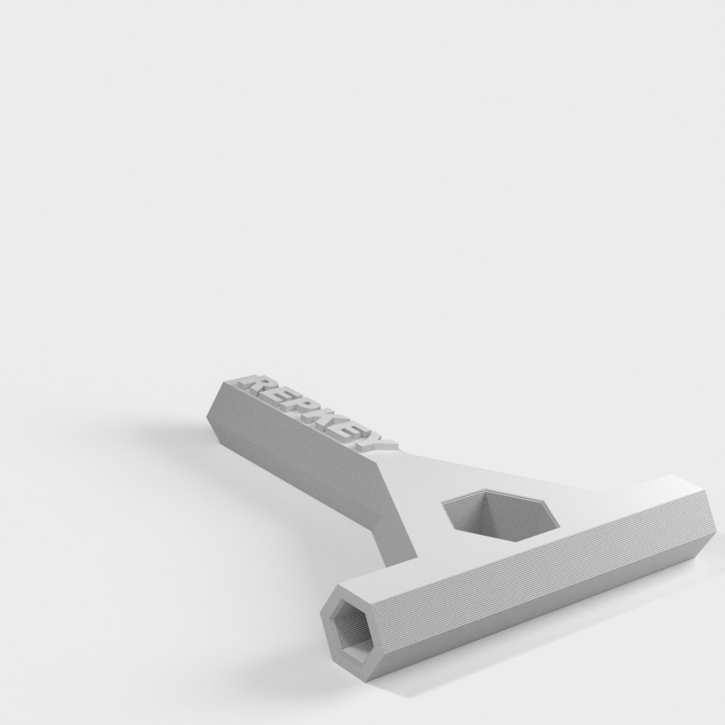 RepRap Prusa Mendel RepKey: 3D tištěný klíč a šroubovák s maticí M8