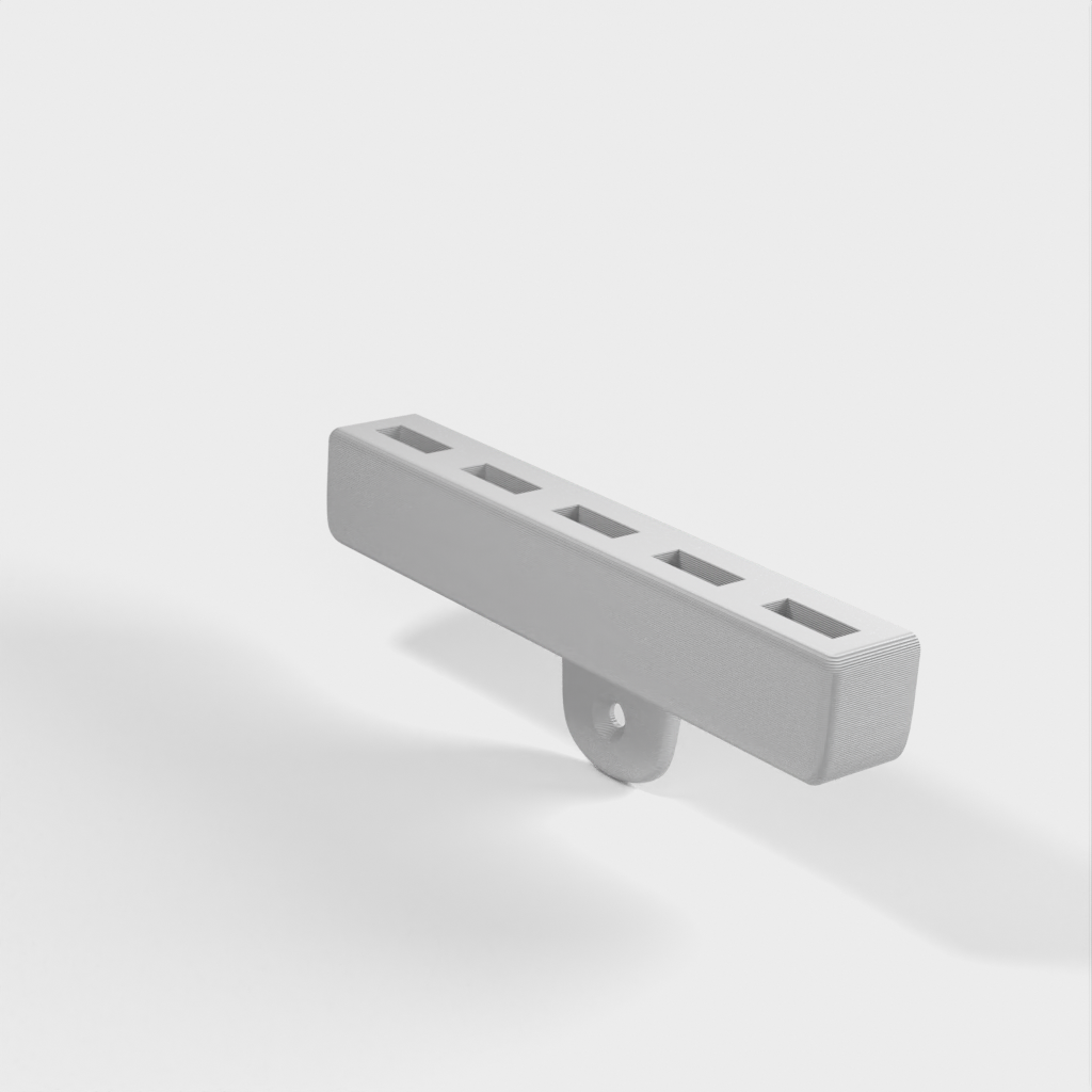 Nástěnný držák pro kabely USB s 5 sloty
