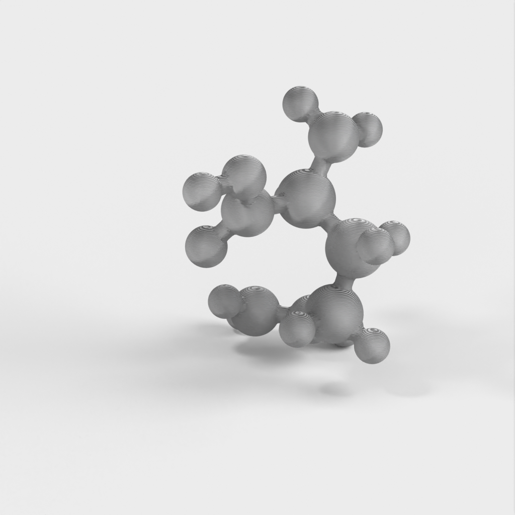Molekulární model - Glutamin - model v atomovém měřítku