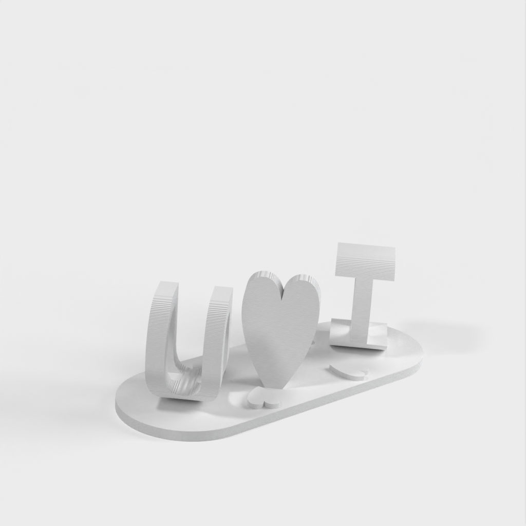 3D Ambigram Letters Illusion Custom Display Stand