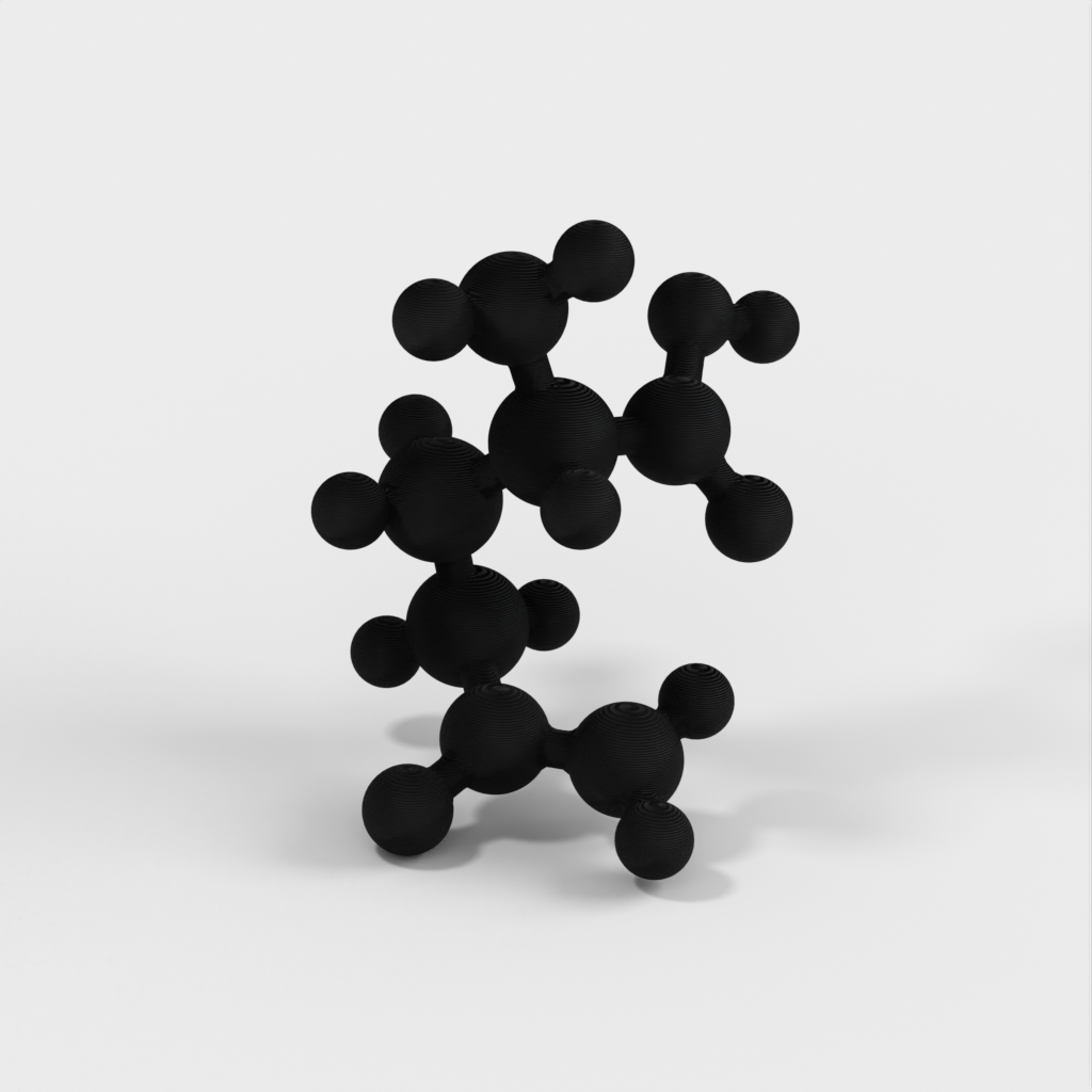Molekulární model - Glutamin - model v atomovém měřítku