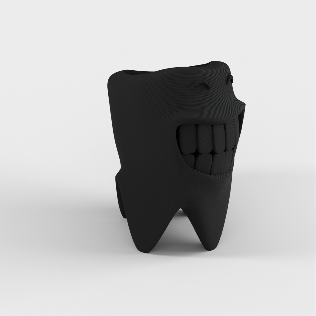 Usměvavý držák na zubní kartáčky s drenážním systémem