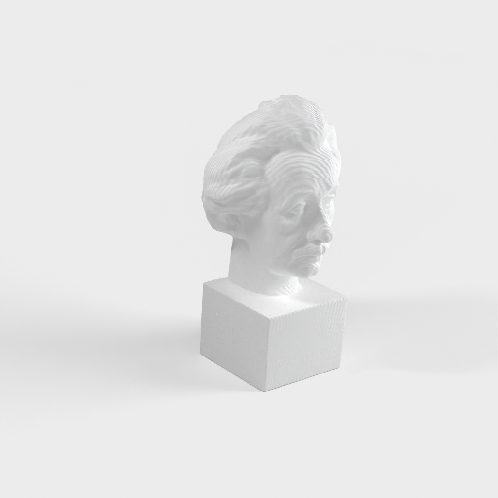 3D sken busty Alberta Einsteina - bronzová socha pro tisk