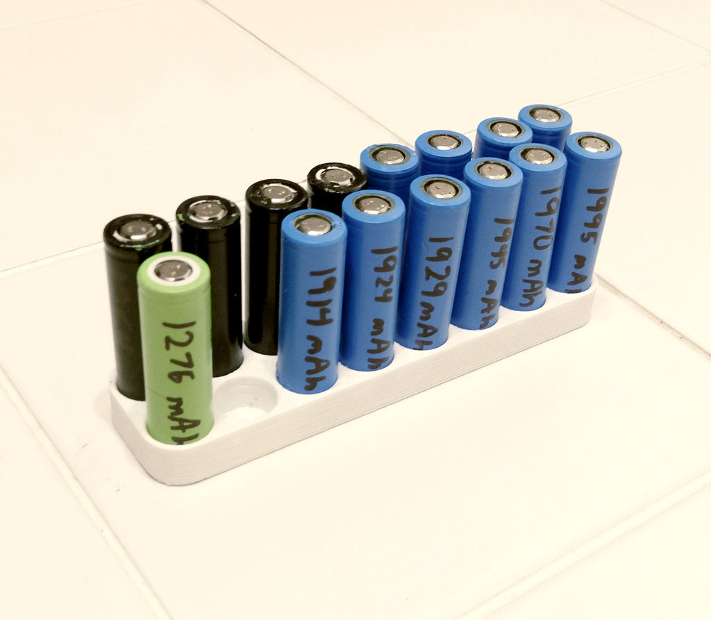 Držák baterií 18650 pro uložení na stole nebo na polici