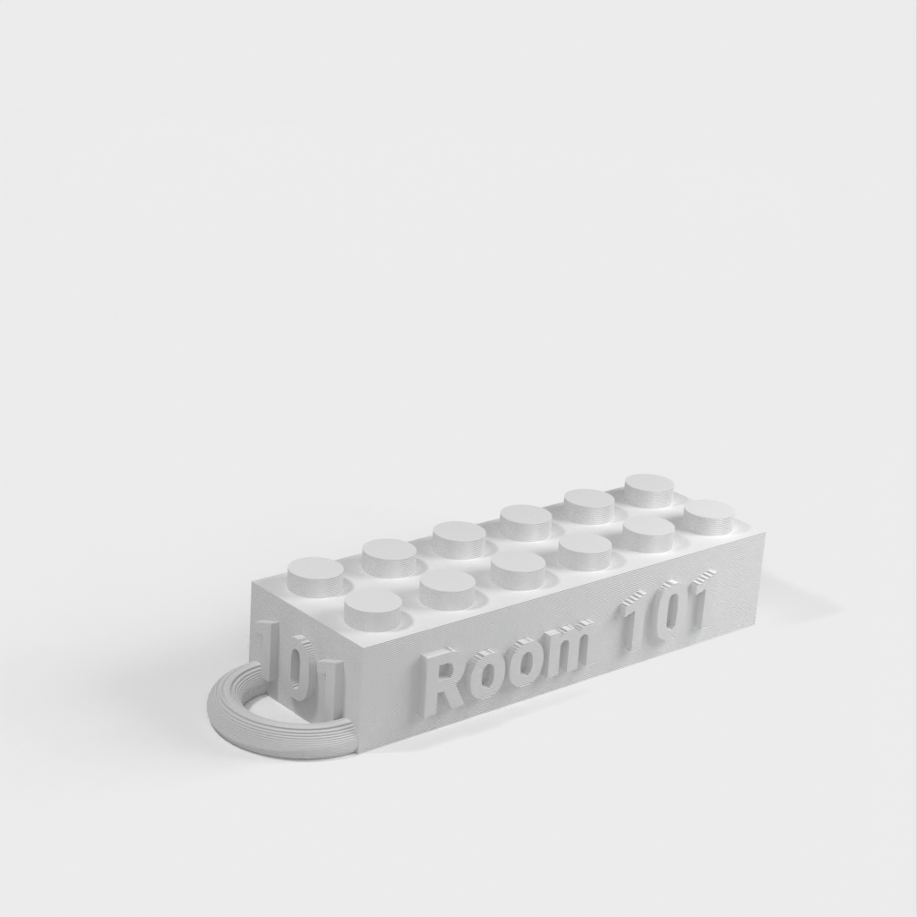 Přizpůsobená klíčenka s textovou značkou kompatibilní s LEGO