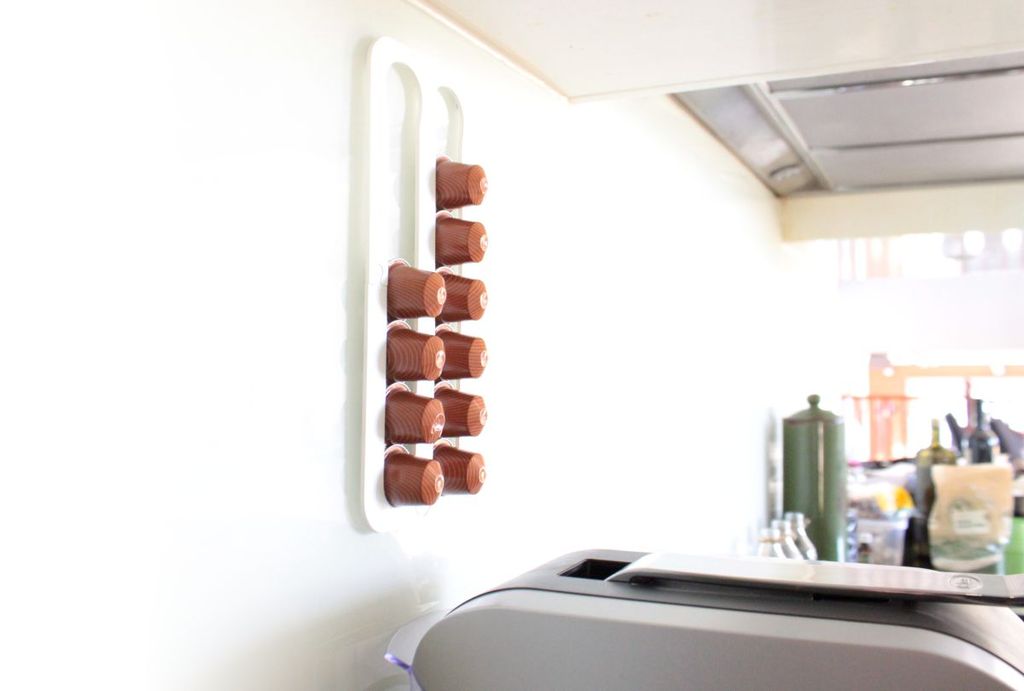 Držák kávových kapslí Abacus Nespresso na stěnu a do skříňky