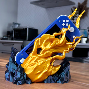 Nabíjecí dok pro Nintendo Switch Lite s designem ohnivé koule