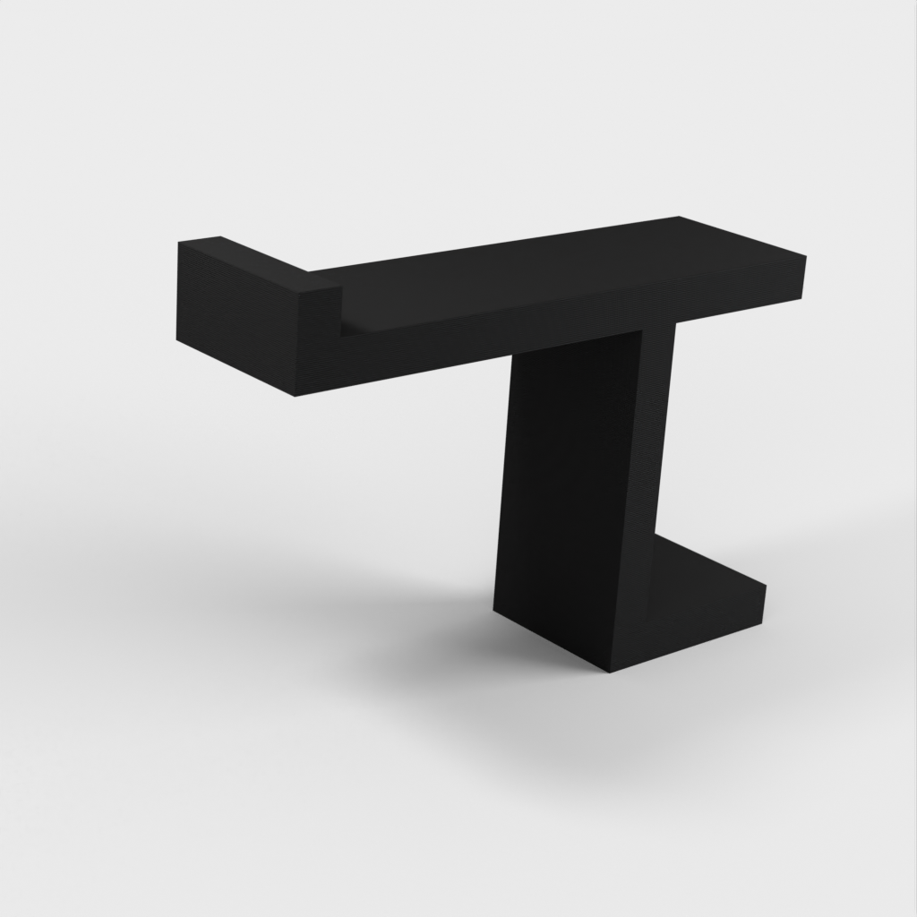Jednoduchý držák na sluchátka na stůl Ikea &quot;LAGKAPTEN / ADILS&quot;.