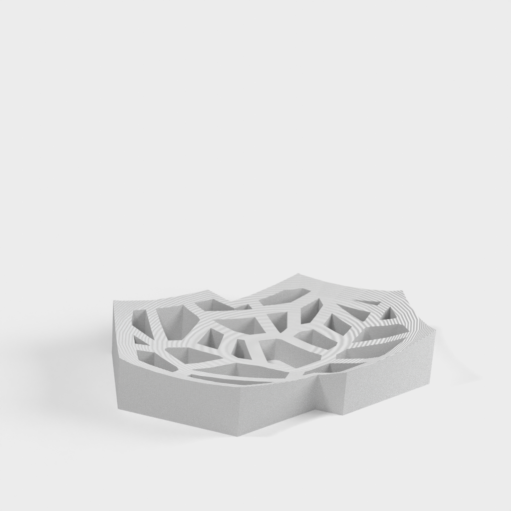 Voronoi miska na mýdlo navržená v Tinkercadu