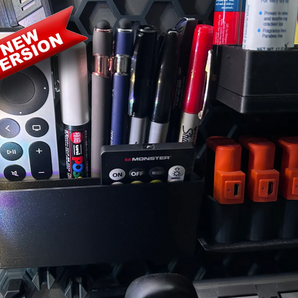 Organizér na stěnu z medovníku | Multifunkční držák na psací potřeby a dálkové ovladače