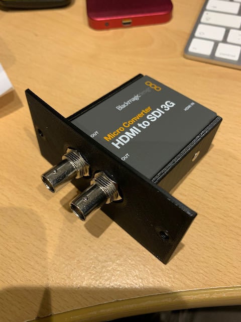 Rackmount adaptér pro Blackmagic Micro Converter HDMI-SDI & 3G