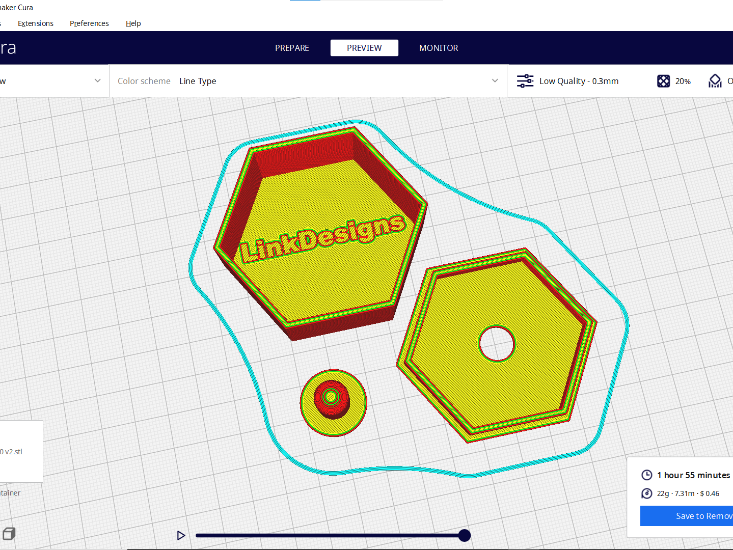 Hexagonální držák na různé předměty