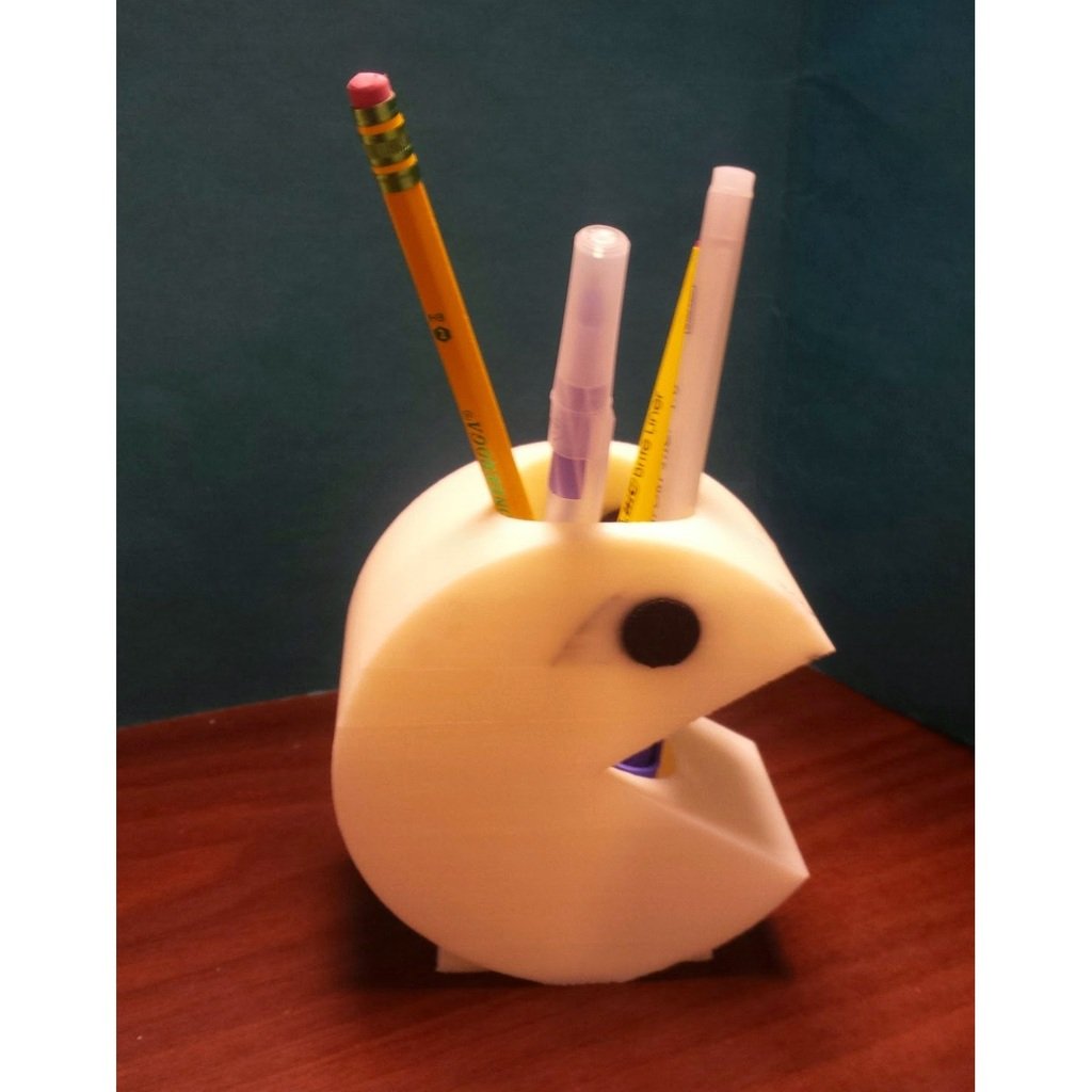 Pacman držák na zubní kartáček nebo tužku ve 2 barvách