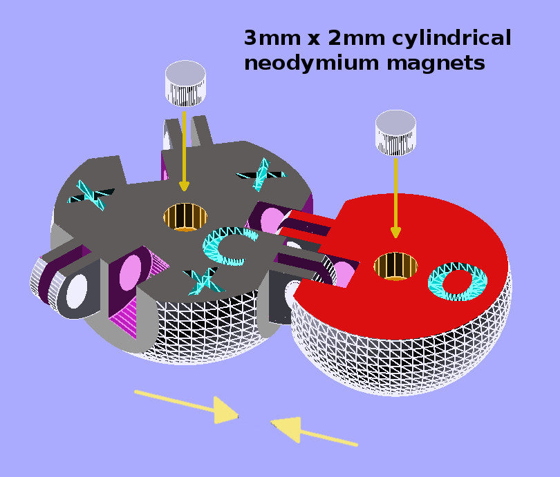 Sada magnetů na ledničku pro molekulární modelování