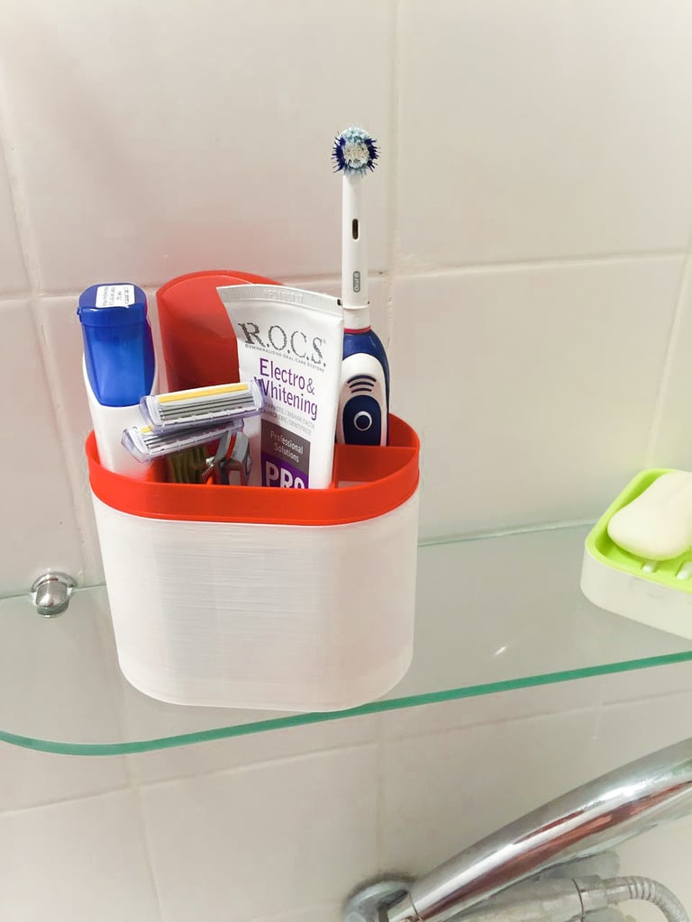 Cestovní koupelnová krabička na zubní kartáček, zubní pastu, šampon a další