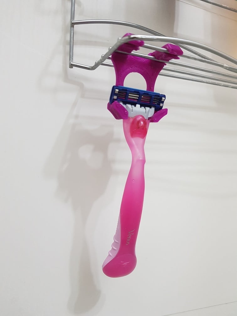 Držák na holicí strojek Gillette pro organizér do sprchy