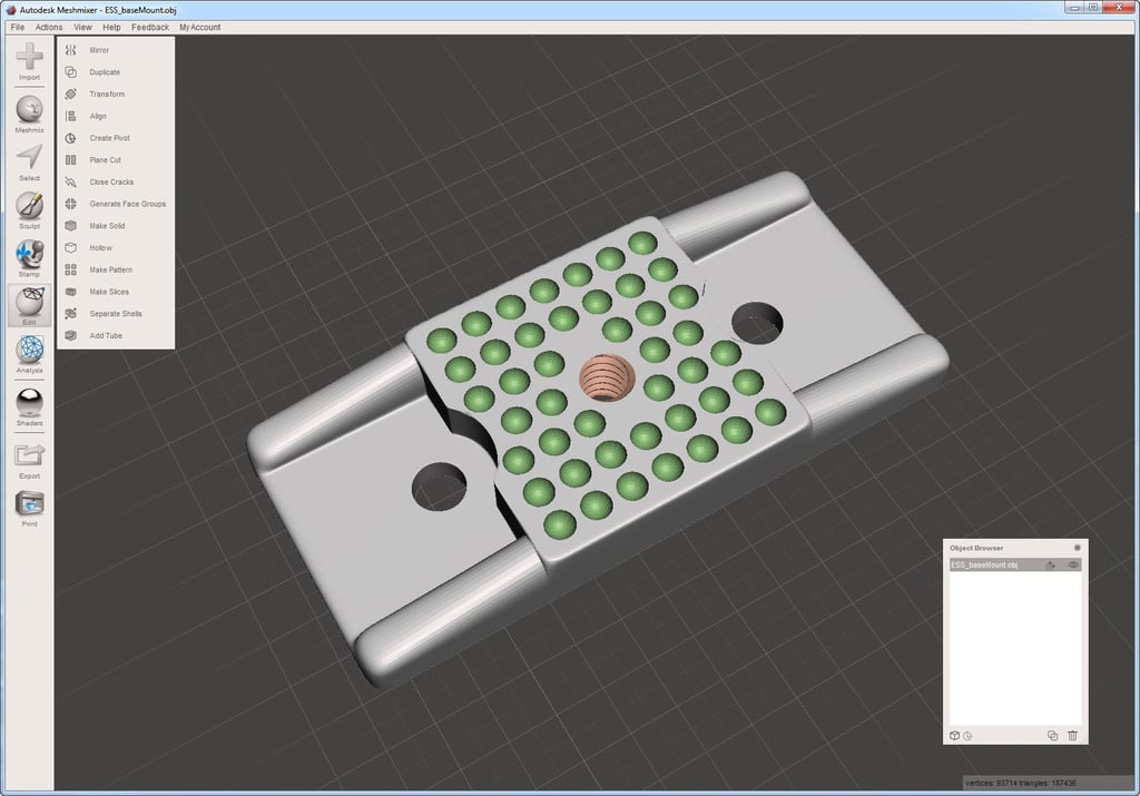 Adaptér pro montáž na stativ pro 3D skener EinScan-S