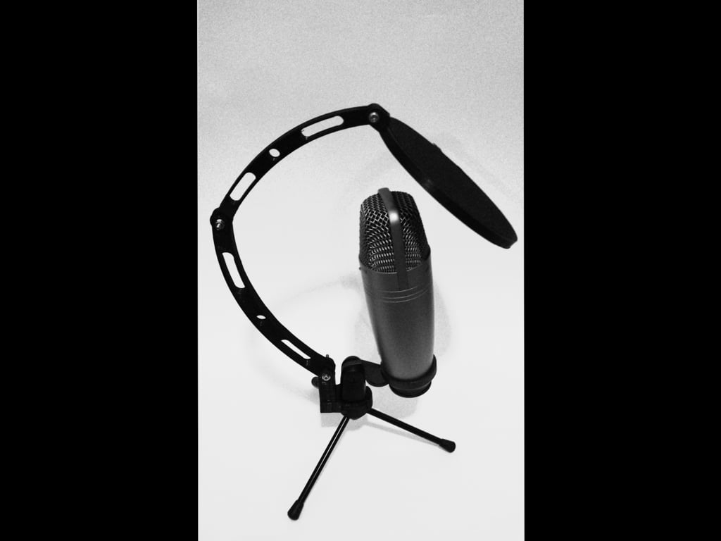 Pop filtr / mikrofonní svorka proti větru s úchyty Gopro, vhodná pro kondenzátorový mikrofon Samson C01UPRO USB Studio