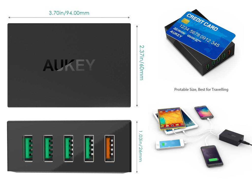 Tablet, telefon, chytré hodinky, držák na SD kartu a USB nabíječka