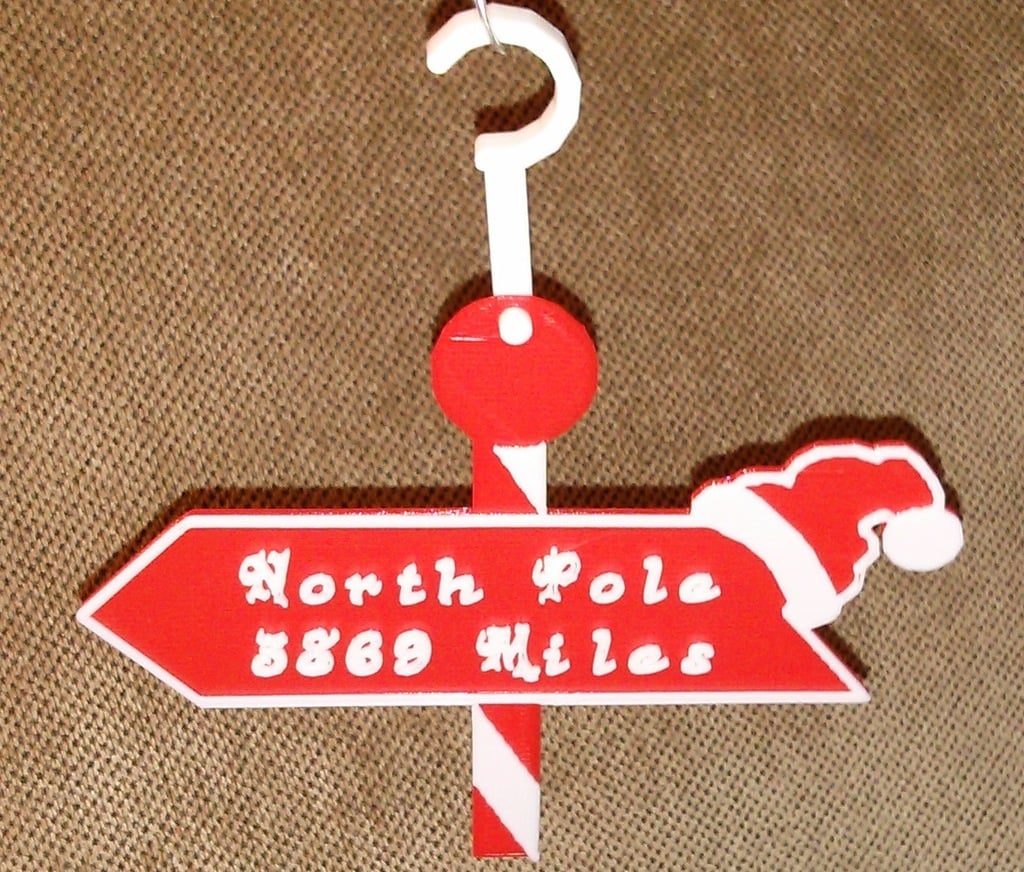 Vlastní značka se vzdáleností k severnímu pólu