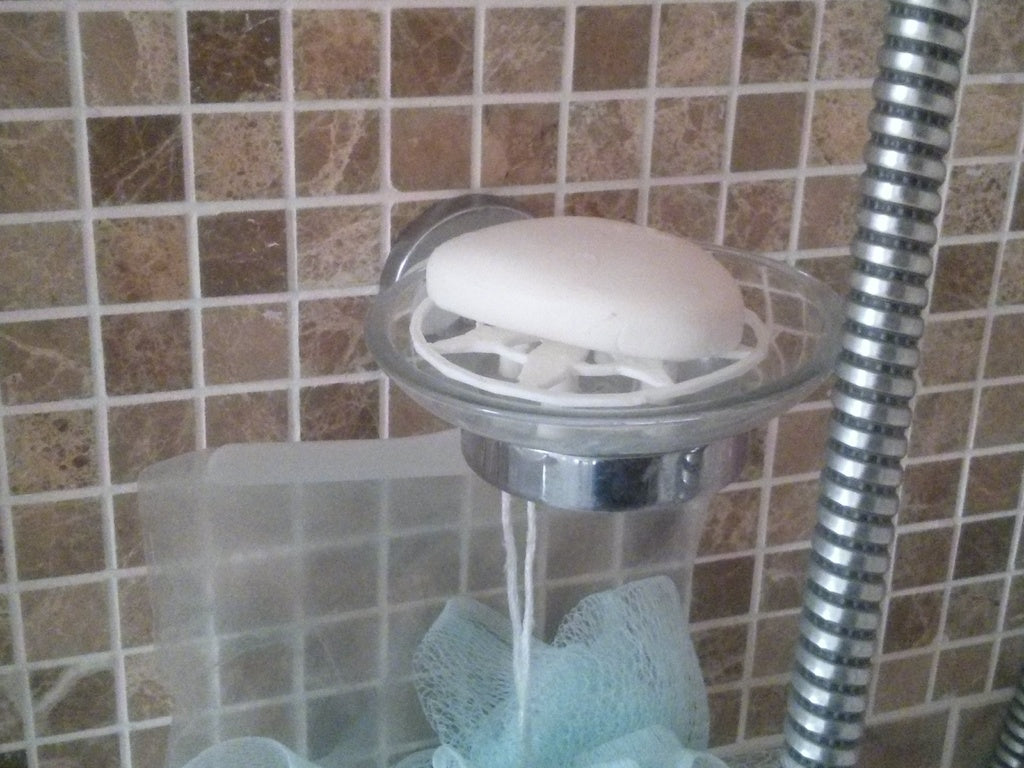 Koupelnová miska na mýdlo a držák na zubní kartáčky