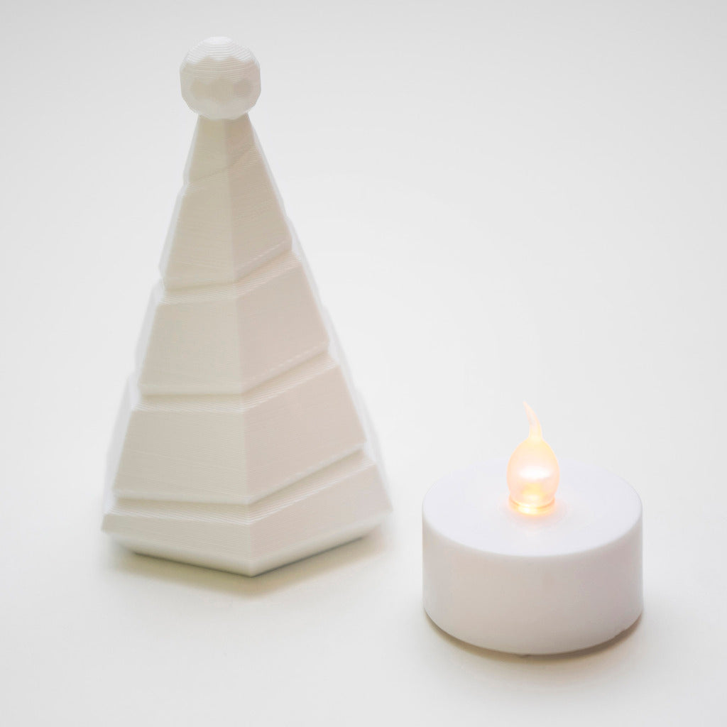 Dřevěná vánoční LED čajová svíčka od Faberdashery