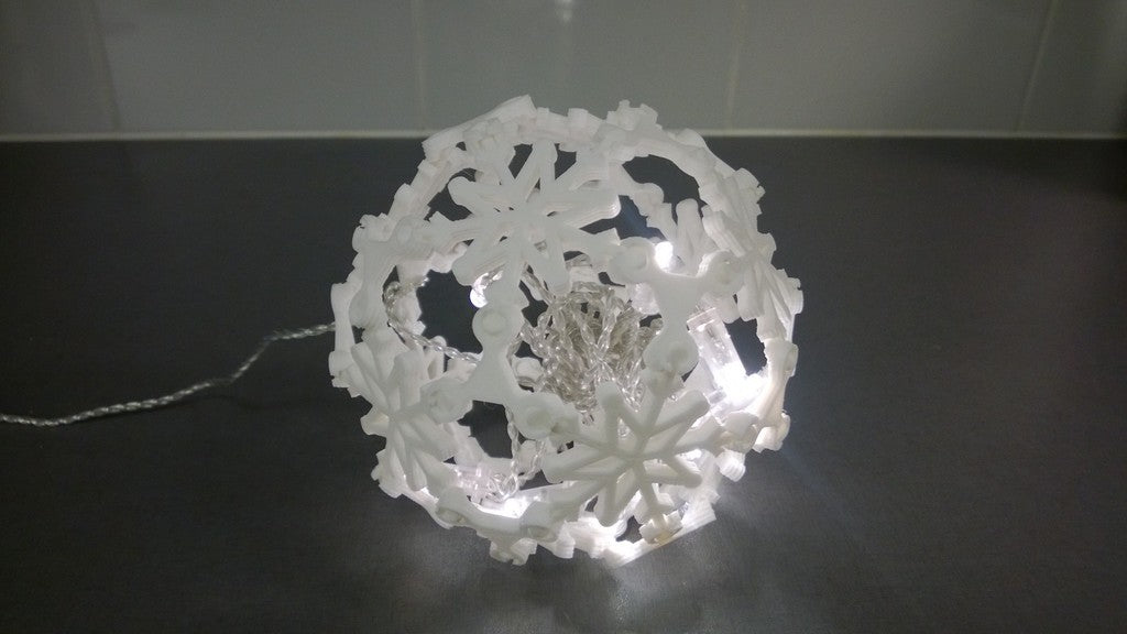 Modulární vánoční dekorace Snowball s LED světly