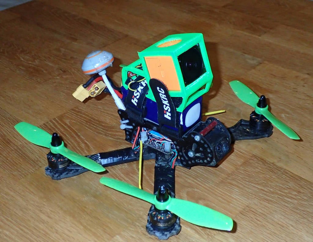 Držák na dvoupáskový dron RunCam 3s pro horní montáž baterie