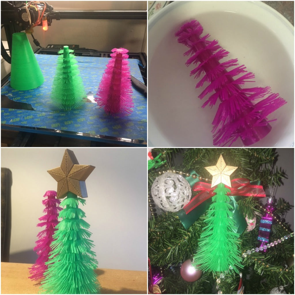 Chlupatý vánoční strom Hexmas pro jednoduché a dvojité vytlačování