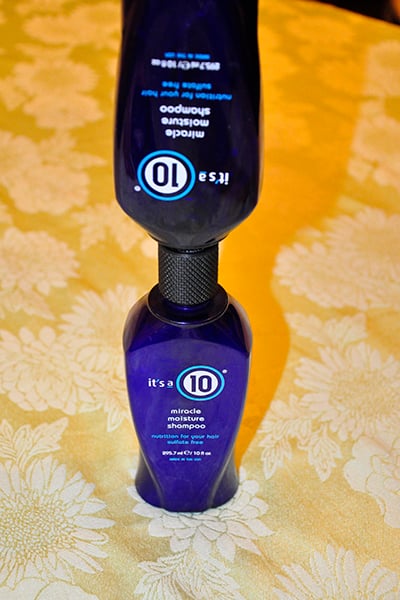 Kroužek na přenos lahví pro šampon