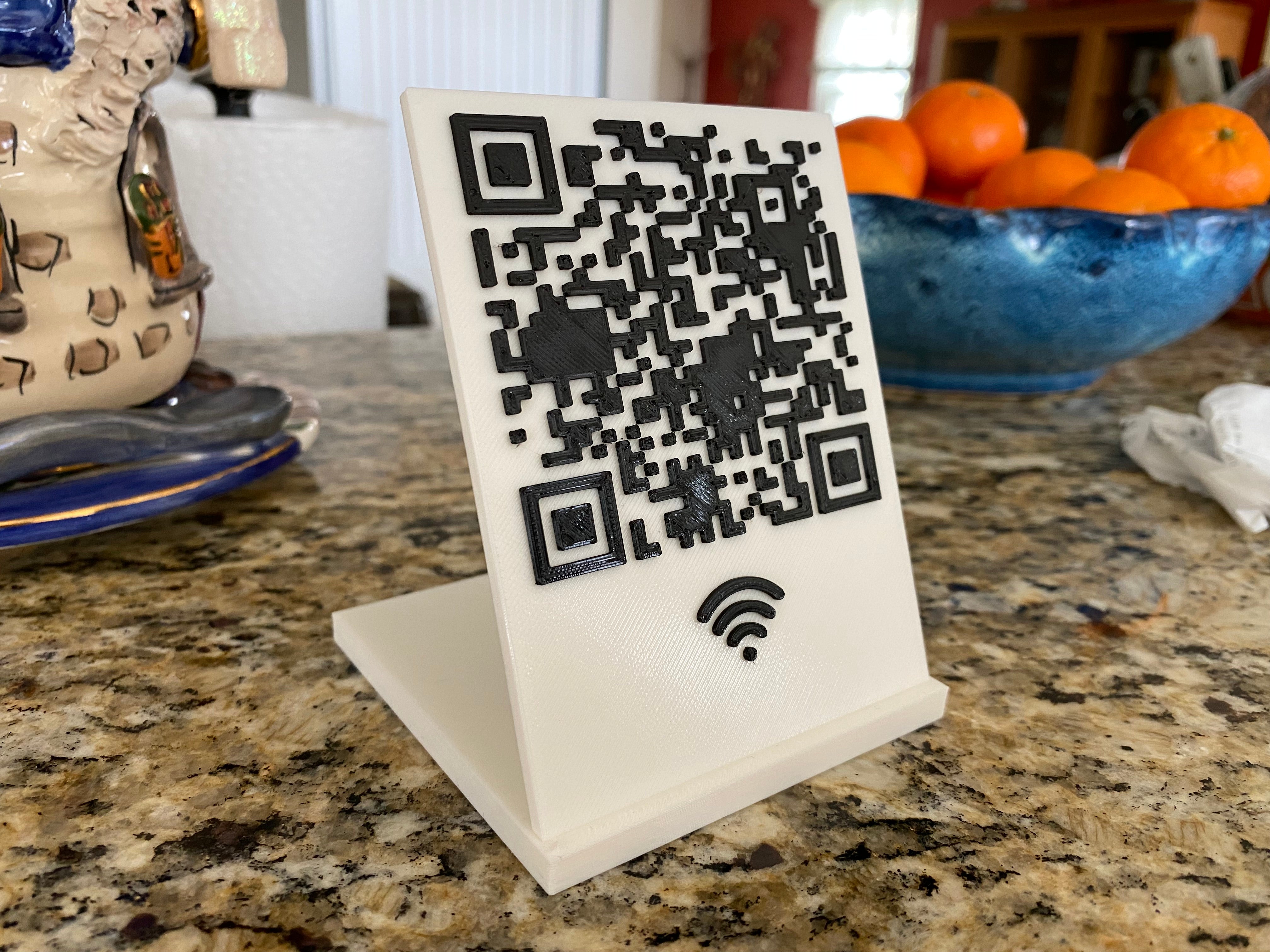 Značka WiFi QR kódu se stojanem