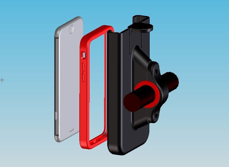 Držák na kolo pro iPhone 6 s pouzdrem Bumper Case