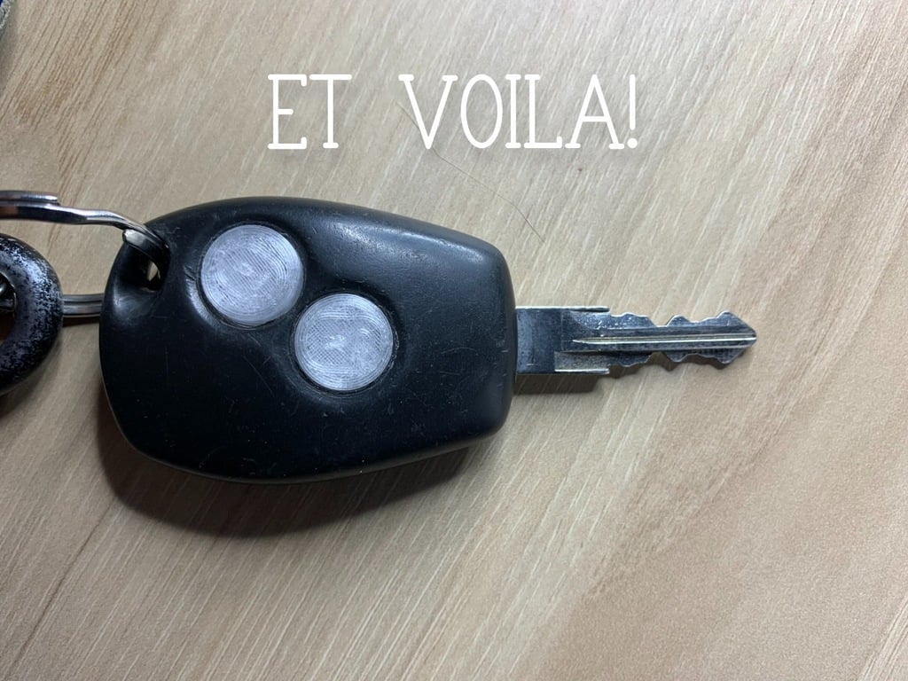 Náhradní tlačítka na klíče od auta pro Renault Dacia a mnoho dalších