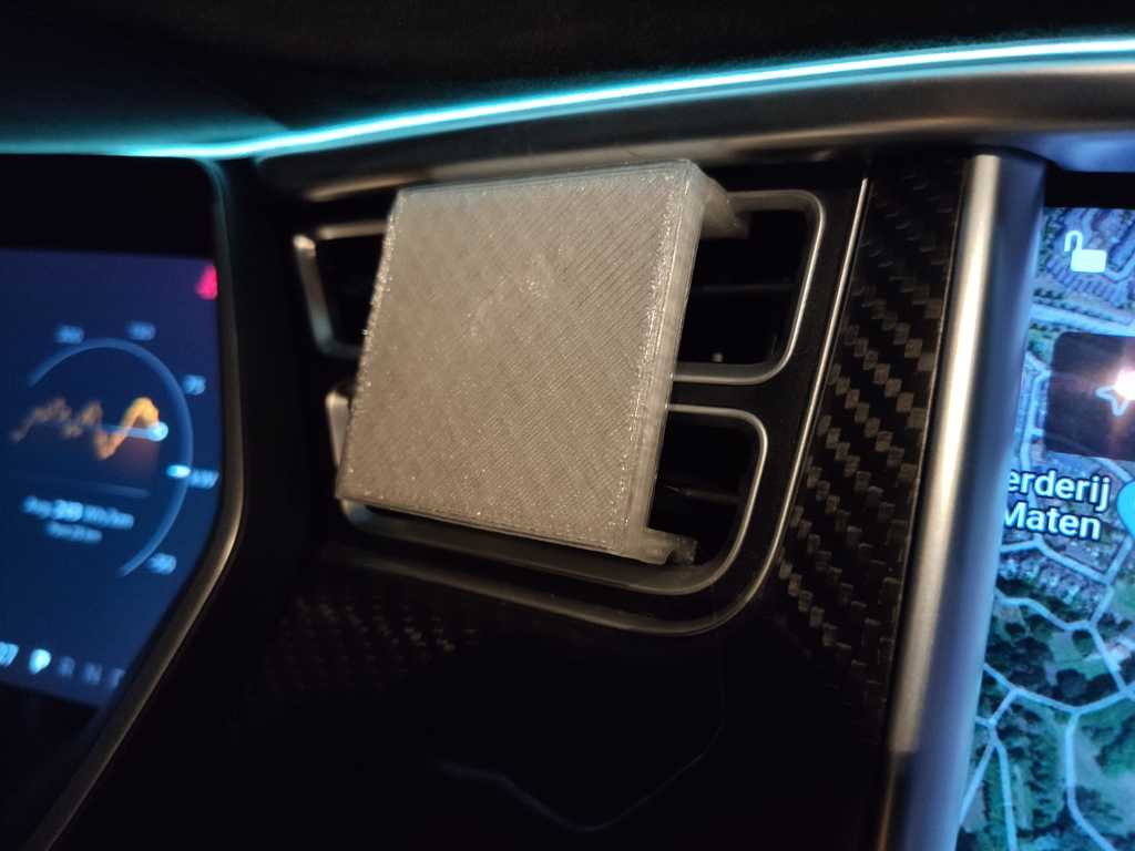 Držák telefonu pro ovládání ventilů Tesla Model S