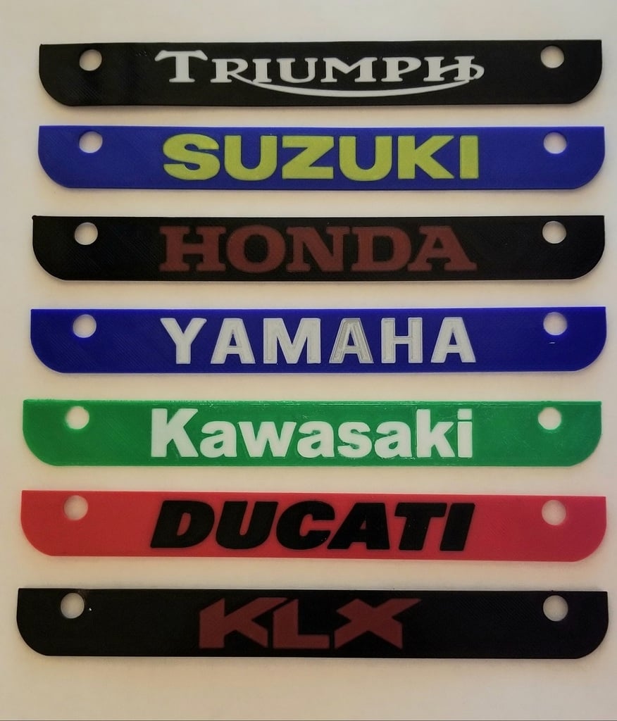 Vložka spodního rámu pro poznávací značku motocyklu pro Ducati, Yamaha, Honda, Kawasaki, Triumph, Suzuki a KLX