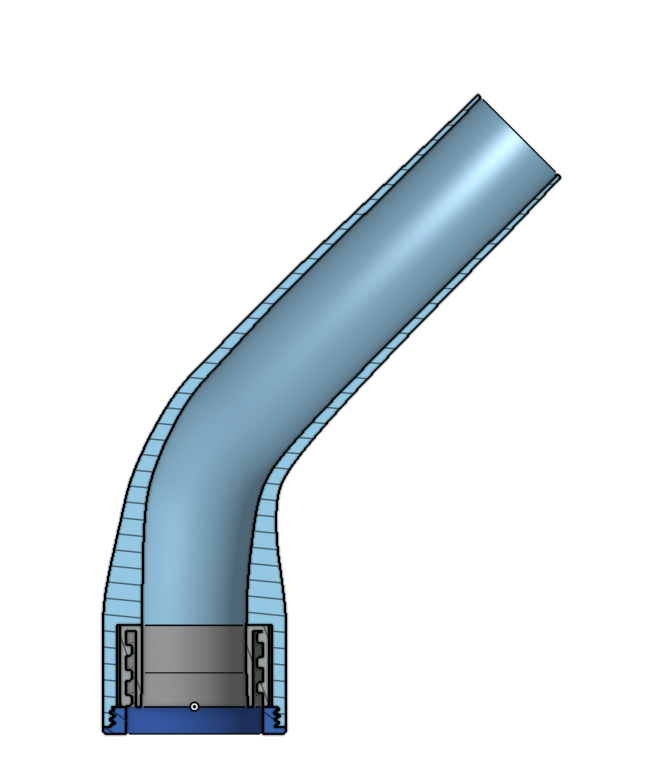Otočná spojka vakuové hadice pro 35mm a 40mm hadice