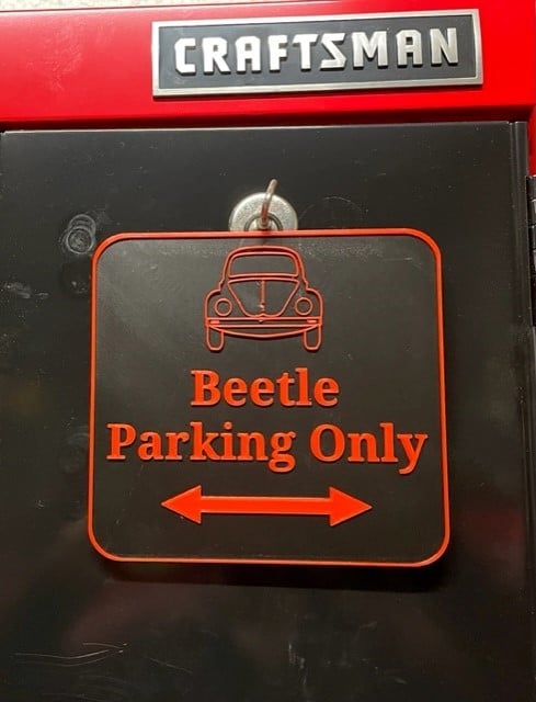 Značka Volkswagen Beetle Parking pro garáž