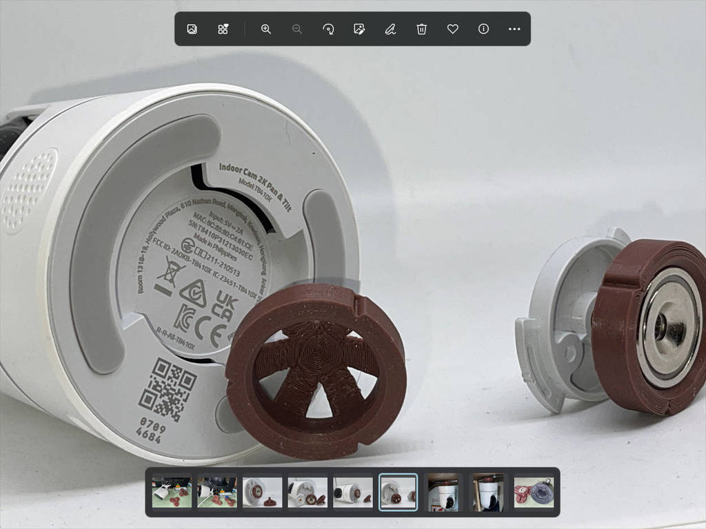 Magnetický držák vnitřní kamery na zavěšený strop pro Eufy, GoPro nebo jiné standardní držáky 1/4&quot; kamery