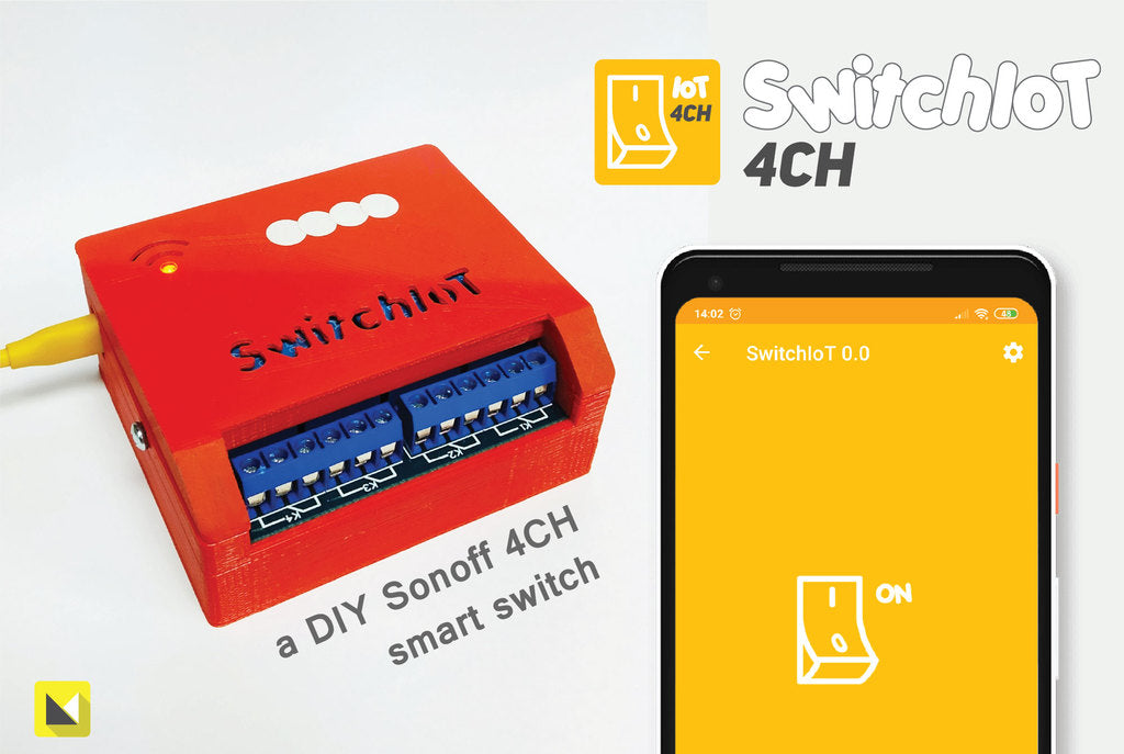 SwitchIoT 4CH DIY Sonoff Smart Switch Module pro 4CH Relay Module (75x50mm)