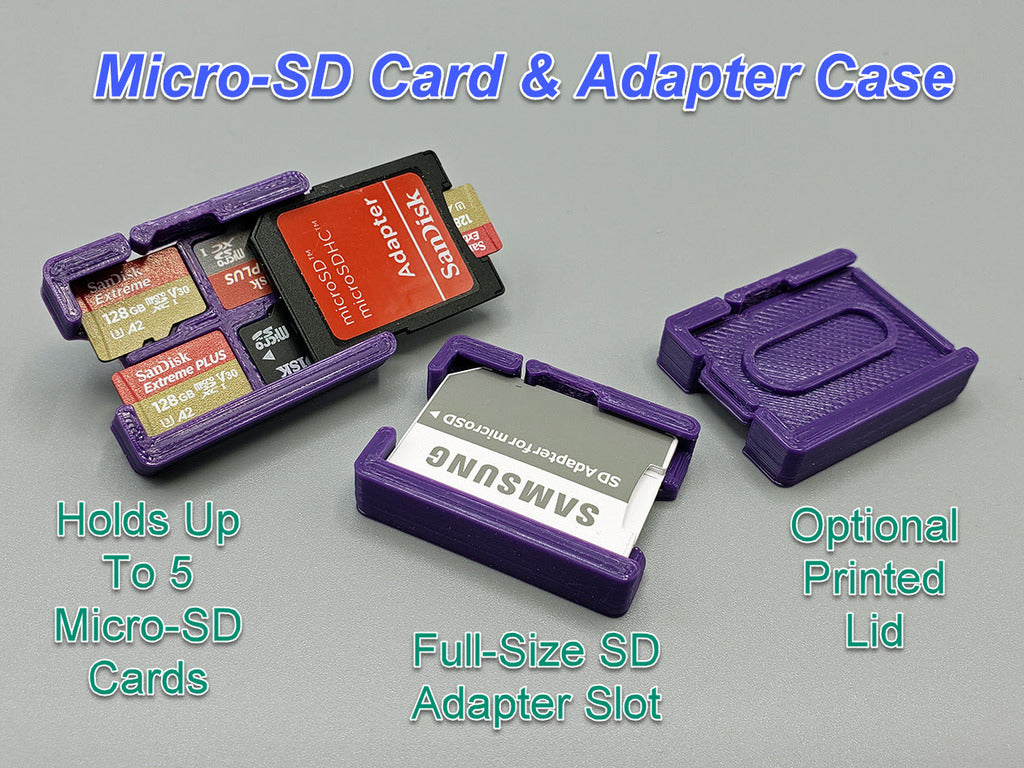 Pouzdro na kartu Micro-SD a adaptér, malé