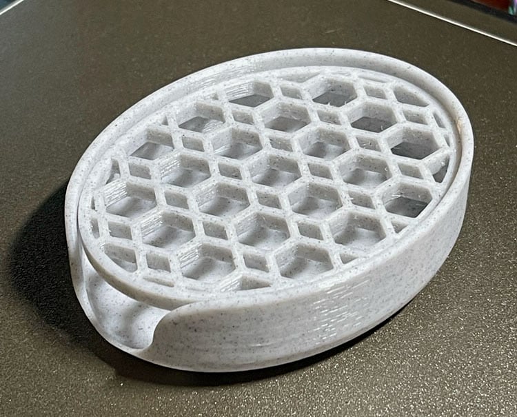 Oválná miska na mýdlo oválného tvaru