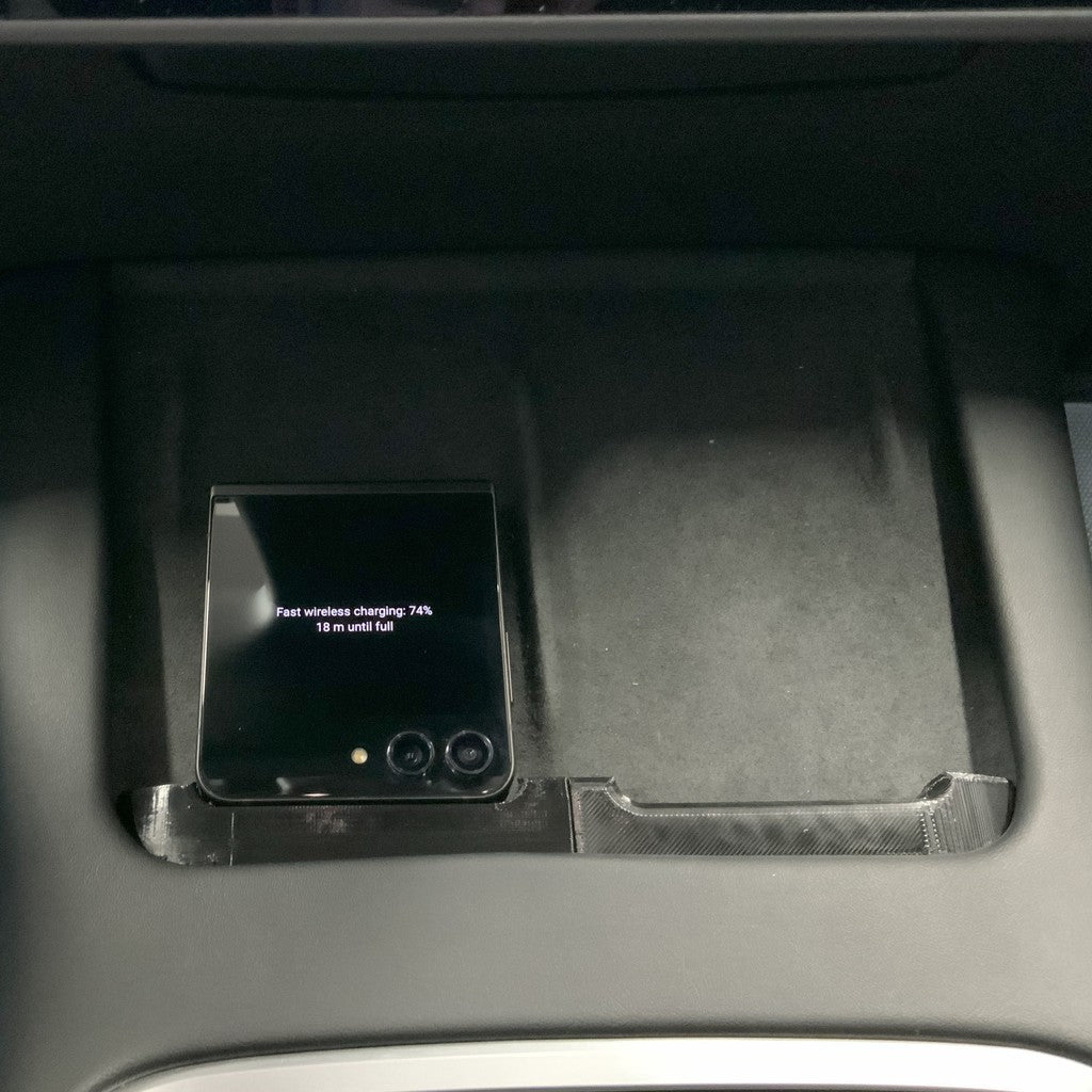 Bezdrátová nabíječka telefonu pro Tesla Model 3 &amp; Y pro Samsung Z Flip3, Flip4, Flip5
