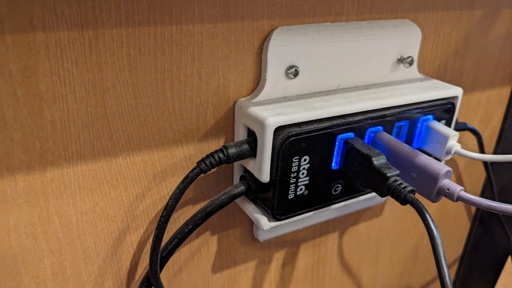 Nástěnný držák USB rozbočovače Atolla