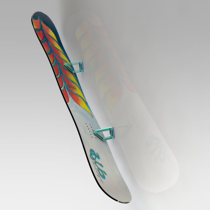 Jednoduchý nástěnný držák na snowboard