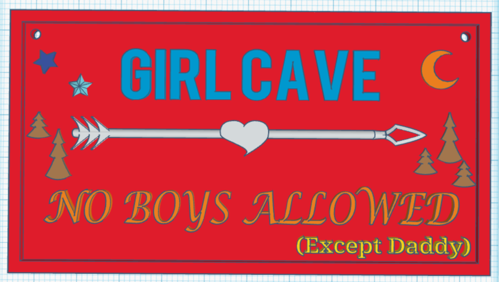 Dívky Cave Room Sign