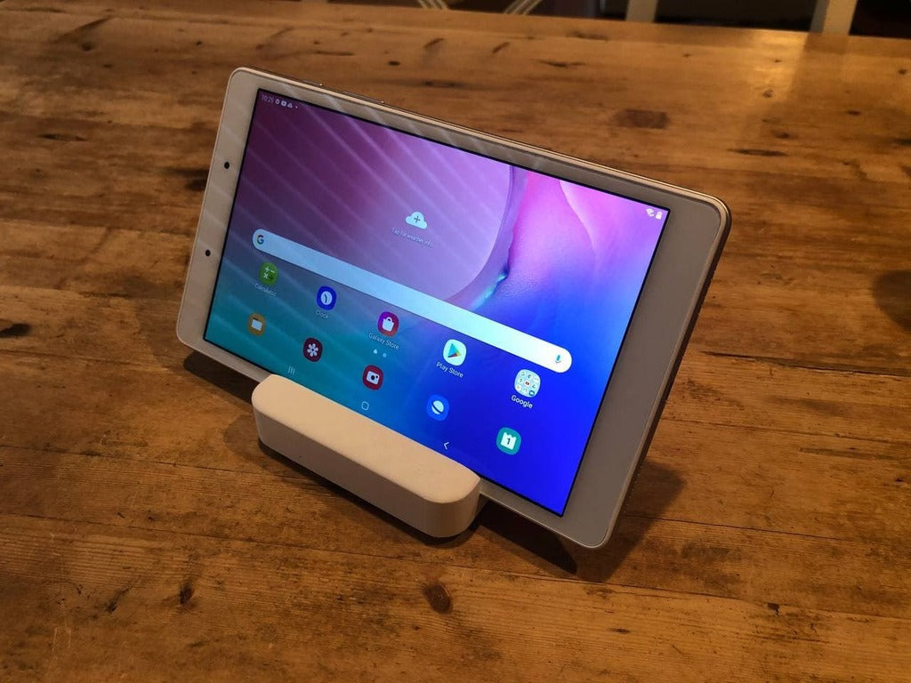 Jednoduchý držák na tablet pro Samsung Galaxy Tab A a kávovar Decent Espresso