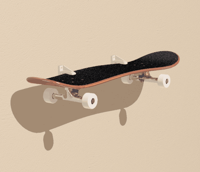 Nástěnný držák na skateboard