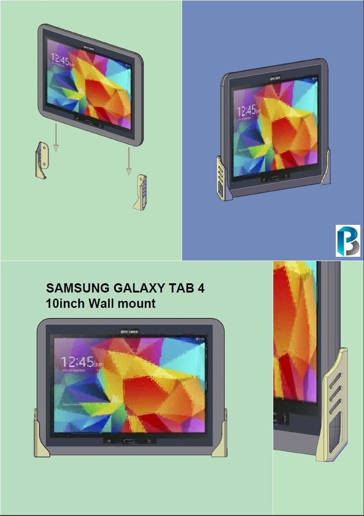 Držák na stěnu pro tablet/smartphone pro Galaxy Tab 4